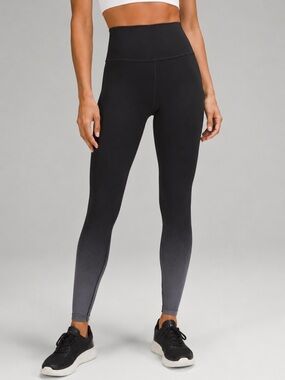 #860 Lululemon Wunder Under Hi-Rise Ombre Black Leggings Size 2 31”
